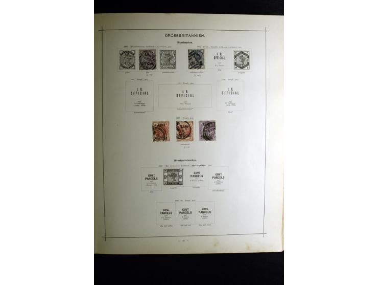 1840/90, ungebrauchte und gestempelte reichhaltige Sammlung mit vielen guten Werten und Sätzen, besonders bei Europa, aber au