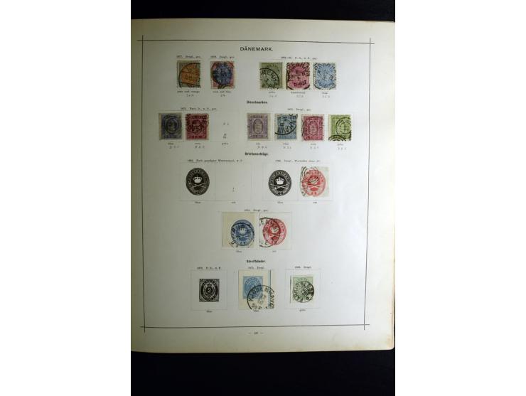 1840/90, ungebrauchte und gestempelte reichhaltige Sammlung mit vielen guten Werten und Sätzen, besonders bei Europa, aber au