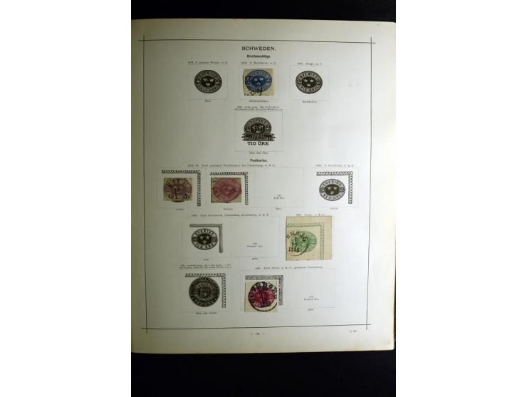 1840/90, ungebrauchte und gestempelte reichhaltige Sammlung mit vielen guten Werten und Sätzen, besonders bei Europa, aber au
