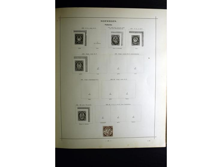 1840/90, ungebrauchte und gestempelte reichhaltige Sammlung mit vielen guten Werten und Sätzen, besonders bei Europa, aber au