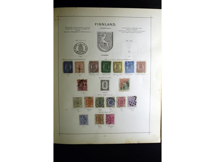 1840/90, ungebrauchte und gestempelte reichhaltige Sammlung mit vielen guten Werten und Sätzen, besonders bei Europa, aber au