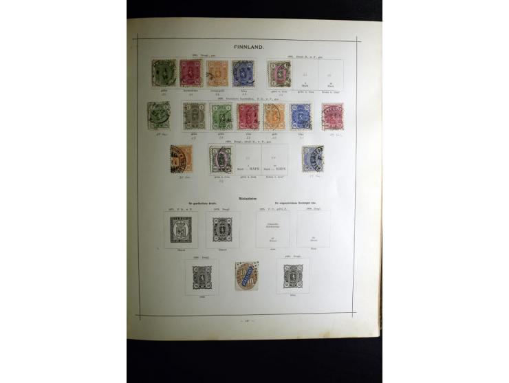 1840/90, ungebrauchte und gestempelte reichhaltige Sammlung mit vielen guten Werten und Sätzen, besonders bei Europa, aber au