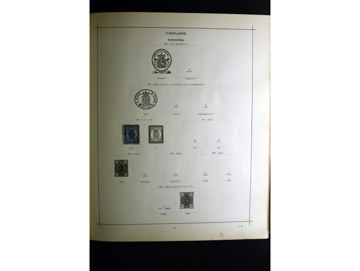 1840/90, ungebrauchte und gestempelte reichhaltige Sammlung mit vielen guten Werten und Sätzen, besonders bei Europa, aber au