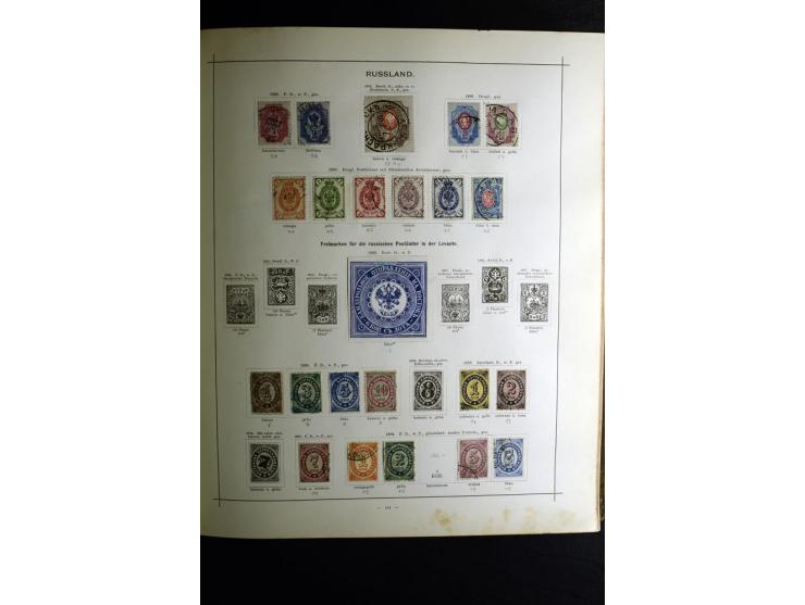 1840/90, ungebrauchte und gestempelte reichhaltige Sammlung mit vielen guten Werten und Sätzen, besonders bei Europa, aber au