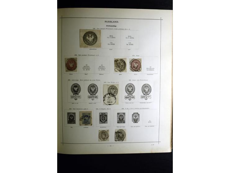 1840/90, ungebrauchte und gestempelte reichhaltige Sammlung mit vielen guten Werten und Sätzen, besonders bei Europa, aber au