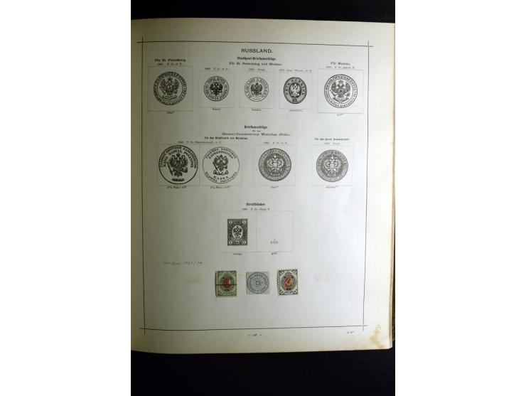 1840/90, ungebrauchte und gestempelte reichhaltige Sammlung mit vielen guten Werten und Sätzen, besonders bei Europa, aber au