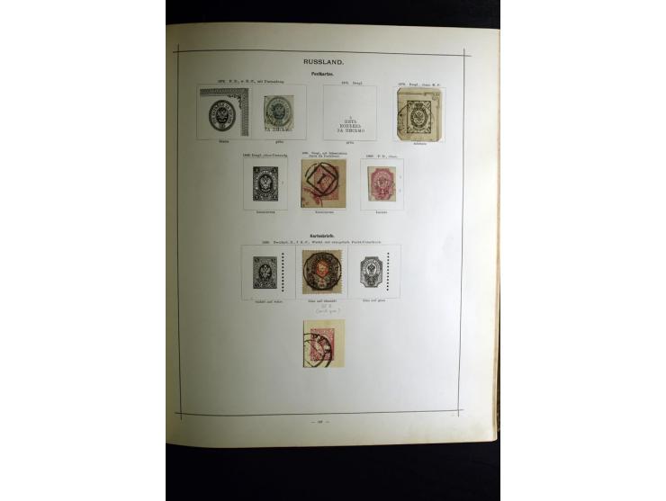1840/90, ungebrauchte und gestempelte reichhaltige Sammlung mit vielen guten Werten und Sätzen, besonders bei Europa, aber au