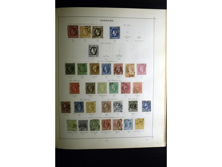 1840/90, ungebrauchte und gestempelte reichhaltige Sammlung mit vielen guten Werten und Sätzen, besonders bei Europa, aber au