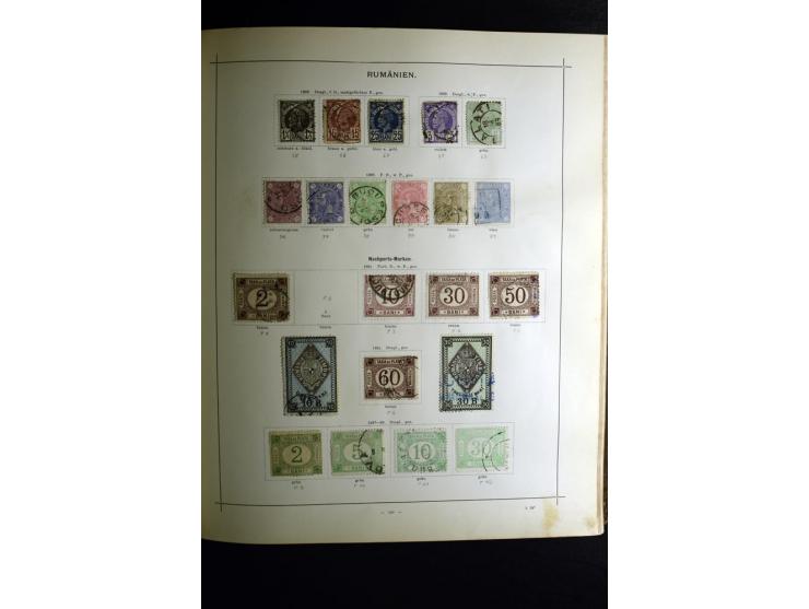 1840/90, ungebrauchte und gestempelte reichhaltige Sammlung mit vielen guten Werten und Sätzen, besonders bei Europa, aber au
