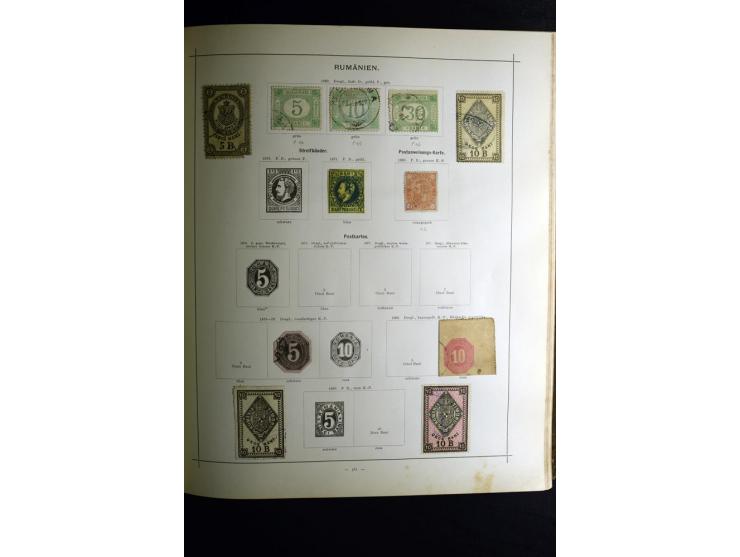 1840/90, ungebrauchte und gestempelte reichhaltige Sammlung mit vielen guten Werten und Sätzen, besonders bei Europa, aber au