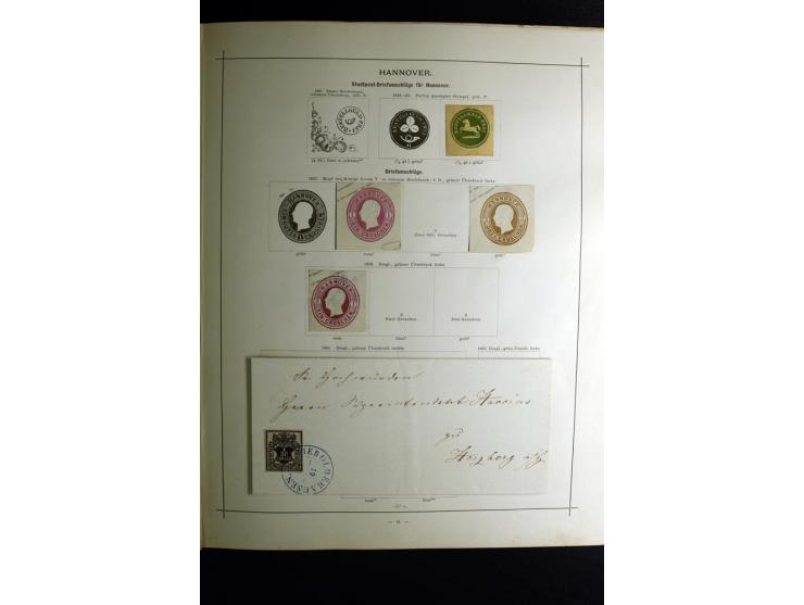 1840/90, ungebrauchte und gestempelte reichhaltige Sammlung mit vielen guten Werten und Sätzen, besonders bei Europa, aber au