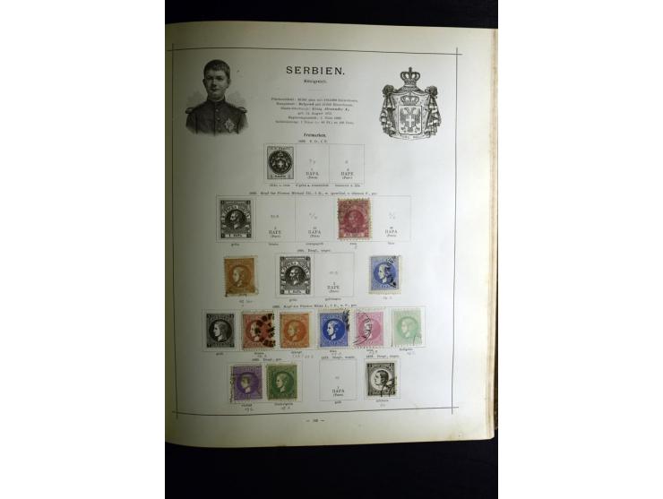 1840/90, ungebrauchte und gestempelte reichhaltige Sammlung mit vielen guten Werten und Sätzen, besonders bei Europa, aber au