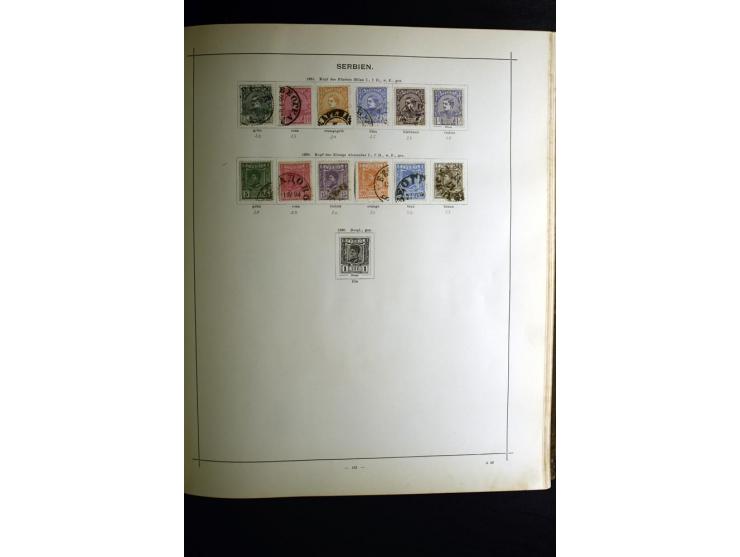 1840/90, ungebrauchte und gestempelte reichhaltige Sammlung mit vielen guten Werten und Sätzen, besonders bei Europa, aber au