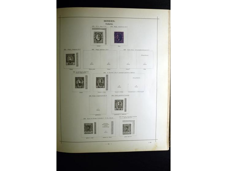 1840/90, ungebrauchte und gestempelte reichhaltige Sammlung mit vielen guten Werten und Sätzen, besonders bei Europa, aber au