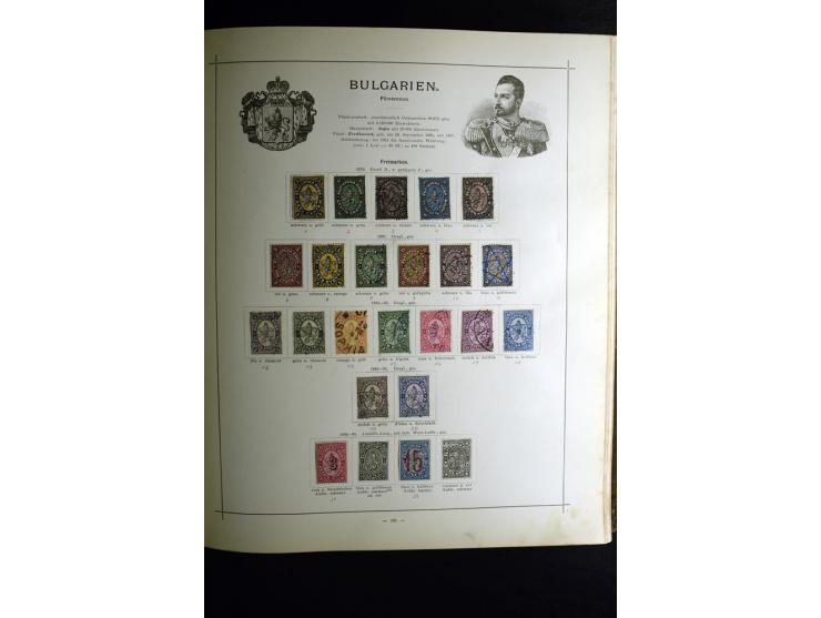 1840/90, ungebrauchte und gestempelte reichhaltige Sammlung mit vielen guten Werten und Sätzen, besonders bei Europa, aber au