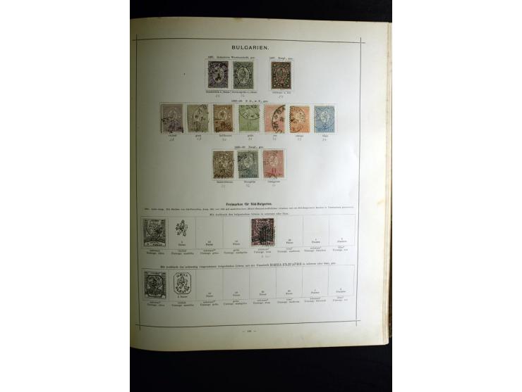 1840/90, ungebrauchte und gestempelte reichhaltige Sammlung mit vielen guten Werten und Sätzen, besonders bei Europa, aber au