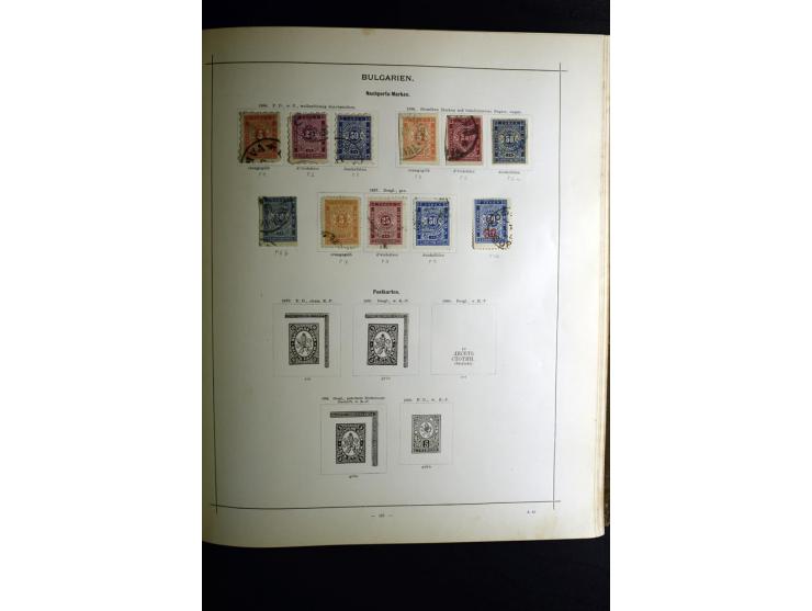 1840/90, ungebrauchte und gestempelte reichhaltige Sammlung mit vielen guten Werten und Sätzen, besonders bei Europa, aber au