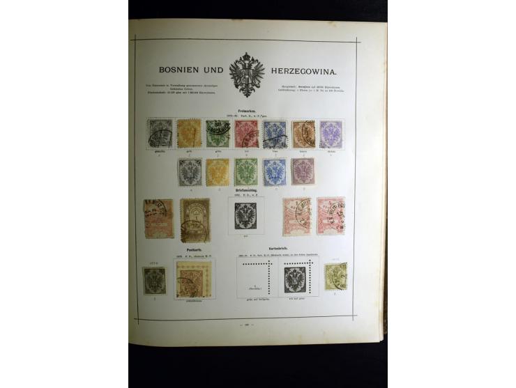 1840/90, ungebrauchte und gestempelte reichhaltige Sammlung mit vielen guten Werten und Sätzen, besonders bei Europa, aber au