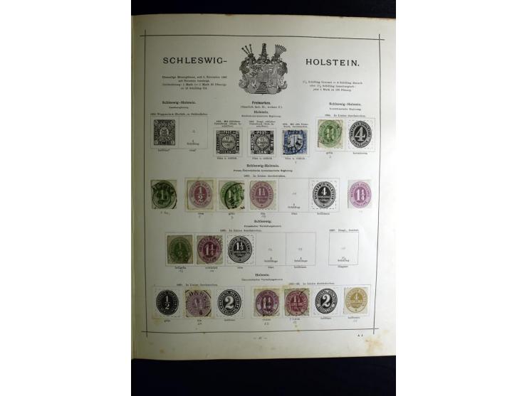 1840/90, ungebrauchte und gestempelte reichhaltige Sammlung mit vielen guten Werten und Sätzen, besonders bei Europa, aber au