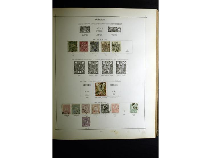 1840/90, ungebrauchte und gestempelte reichhaltige Sammlung mit vielen guten Werten und Sätzen, besonders bei Europa, aber au