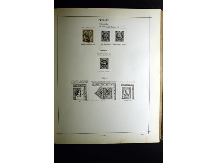 1840/90, ungebrauchte und gestempelte reichhaltige Sammlung mit vielen guten Werten und Sätzen, besonders bei Europa, aber au