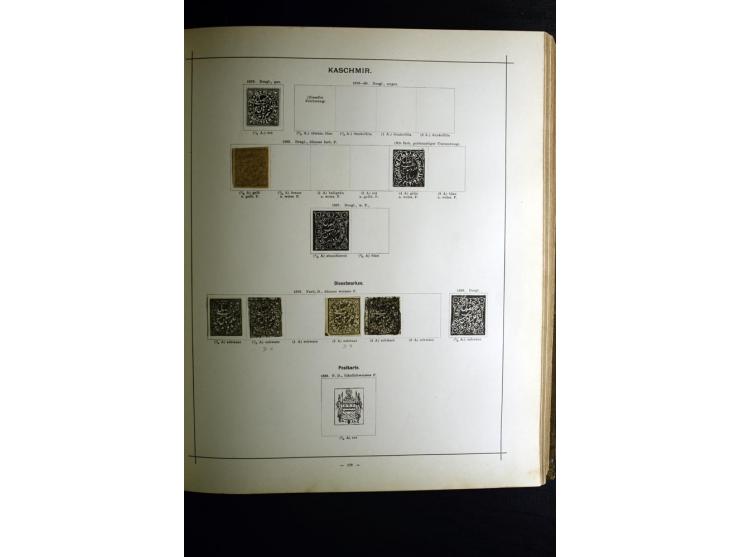 1840/90, ungebrauchte und gestempelte reichhaltige Sammlung mit vielen guten Werten und Sätzen, besonders bei Europa, aber au