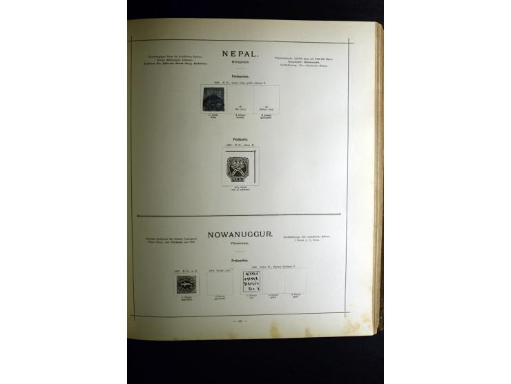 1840/90, ungebrauchte und gestempelte reichhaltige Sammlung mit vielen guten Werten und Sätzen, besonders bei Europa, aber au