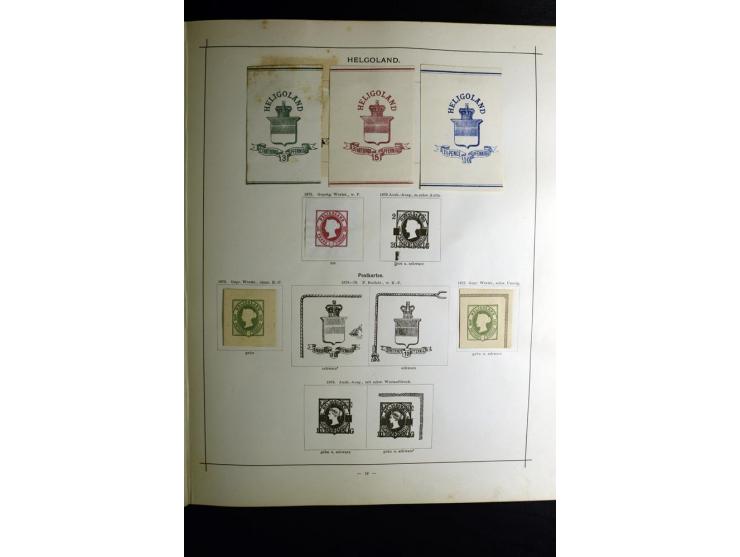 1840/90, ungebrauchte und gestempelte reichhaltige Sammlung mit vielen guten Werten und Sätzen, besonders bei Europa, aber au