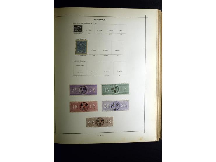 1840/90, ungebrauchte und gestempelte reichhaltige Sammlung mit vielen guten Werten und Sätzen, besonders bei Europa, aber au