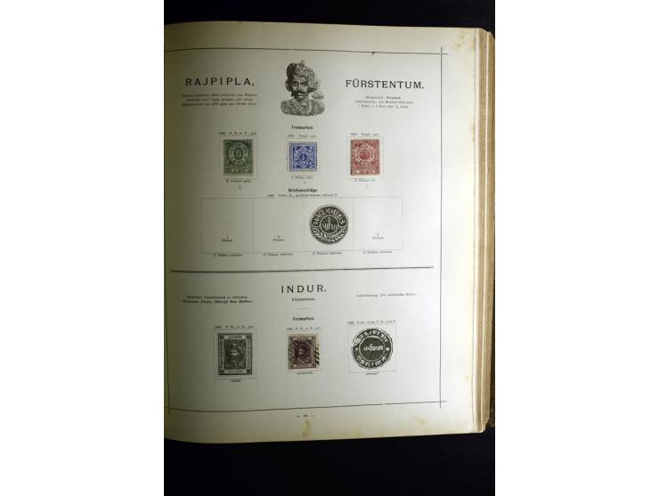 1840/90, ungebrauchte und gestempelte reichhaltige Sammlung mit vielen guten Werten und Sätzen, besonders bei Europa, aber au