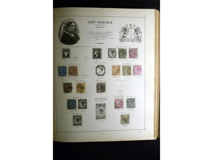 1840/90, ungebrauchte und gestempelte reichhaltige Sammlung mit vielen guten Werten und Sätzen, besonders bei Europa, aber au