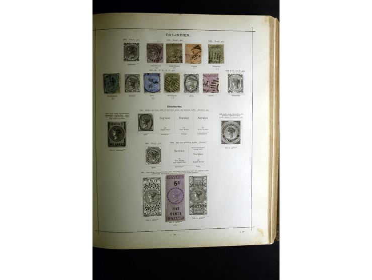 1840/90, ungebrauchte und gestempelte reichhaltige Sammlung mit vielen guten Werten und Sätzen, besonders bei Europa, aber au