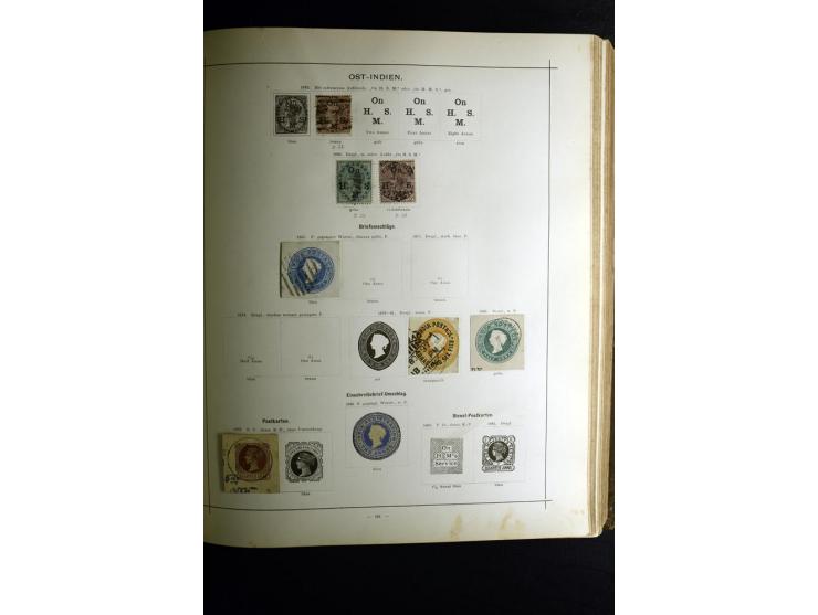 1840/90, ungebrauchte und gestempelte reichhaltige Sammlung mit vielen guten Werten und Sätzen, besonders bei Europa, aber au