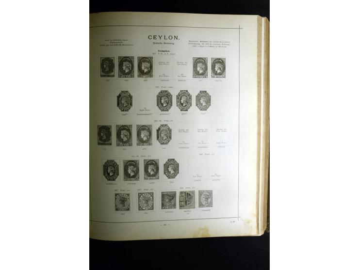1840/90, ungebrauchte und gestempelte reichhaltige Sammlung mit vielen guten Werten und Sätzen, besonders bei Europa, aber au