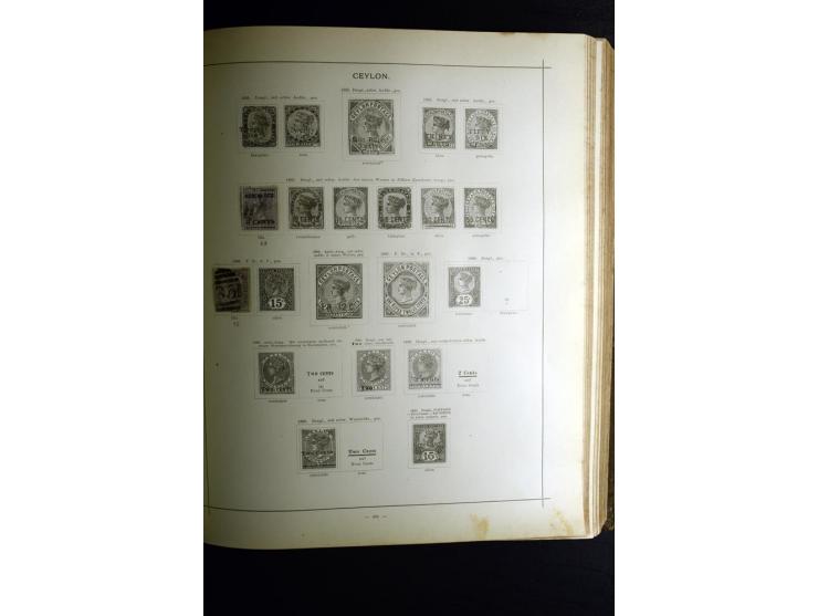 1840/90, ungebrauchte und gestempelte reichhaltige Sammlung mit vielen guten Werten und Sätzen, besonders bei Europa, aber au