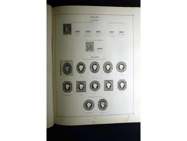 1840/90, ungebrauchte und gestempelte reichhaltige Sammlung mit vielen guten Werten und Sätzen, besonders bei Europa, aber au