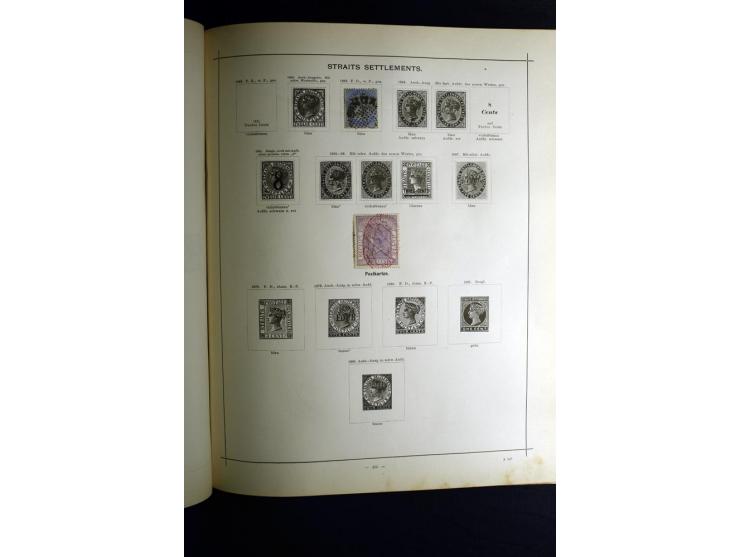 1840/90, ungebrauchte und gestempelte reichhaltige Sammlung mit vielen guten Werten und Sätzen, besonders bei Europa, aber au