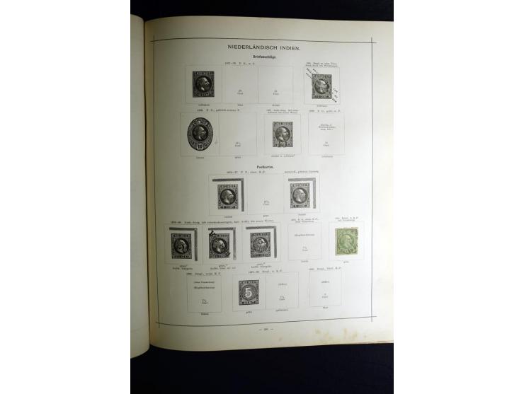 1840/90, ungebrauchte und gestempelte reichhaltige Sammlung mit vielen guten Werten und Sätzen, besonders bei Europa, aber au