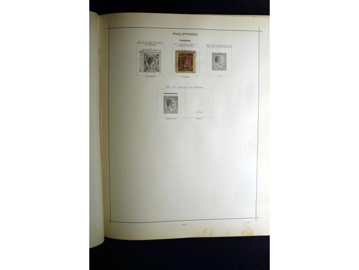 1840/90, ungebrauchte und gestempelte reichhaltige Sammlung mit vielen guten Werten und Sätzen, besonders bei Europa, aber au