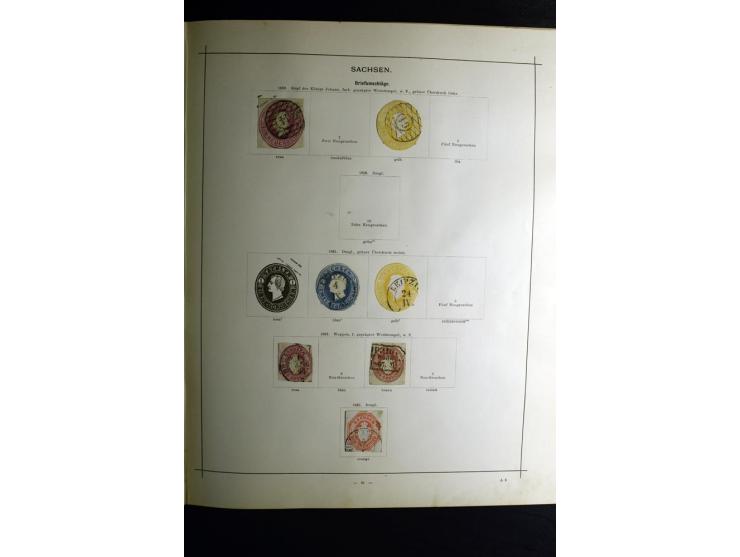 1840/90, ungebrauchte und gestempelte reichhaltige Sammlung mit vielen guten Werten und Sätzen, besonders bei Europa, aber au