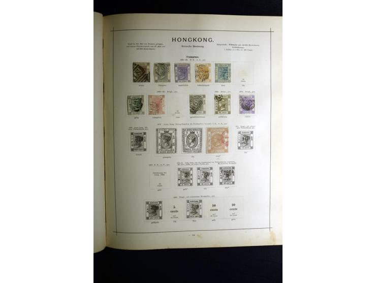 1840/90, ungebrauchte und gestempelte reichhaltige Sammlung mit vielen guten Werten und Sätzen, besonders bei Europa, aber au