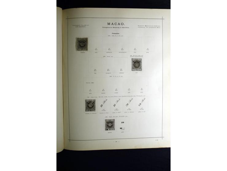 1840/90, ungebrauchte und gestempelte reichhaltige Sammlung mit vielen guten Werten und Sätzen, besonders bei Europa, aber au
