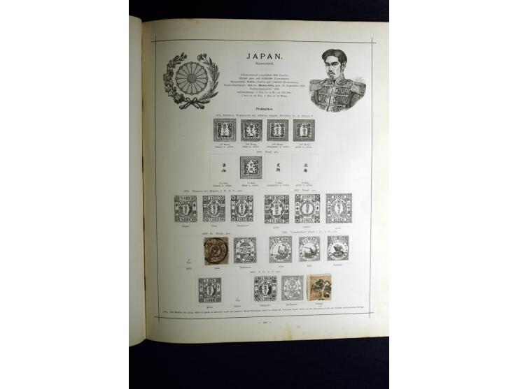 1840/90, ungebrauchte und gestempelte reichhaltige Sammlung mit vielen guten Werten und Sätzen, besonders bei Europa, aber au