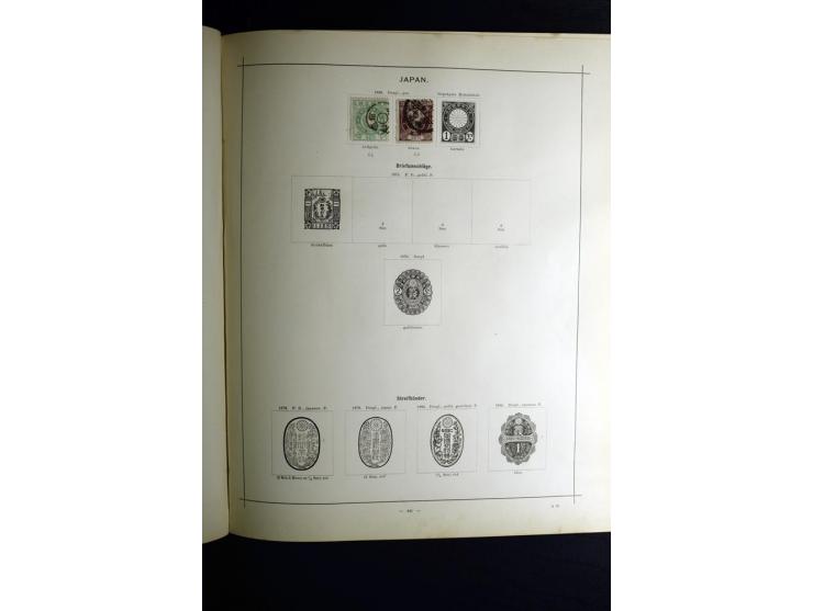 1840/90, ungebrauchte und gestempelte reichhaltige Sammlung mit vielen guten Werten und Sätzen, besonders bei Europa, aber au