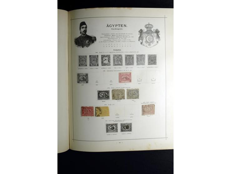 1840/90, ungebrauchte und gestempelte reichhaltige Sammlung mit vielen guten Werten und Sätzen, besonders bei Europa, aber au