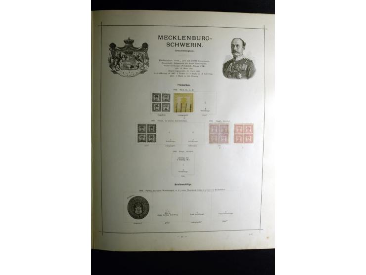 1840/90, ungebrauchte und gestempelte reichhaltige Sammlung mit vielen guten Werten und Sätzen, besonders bei Europa, aber au