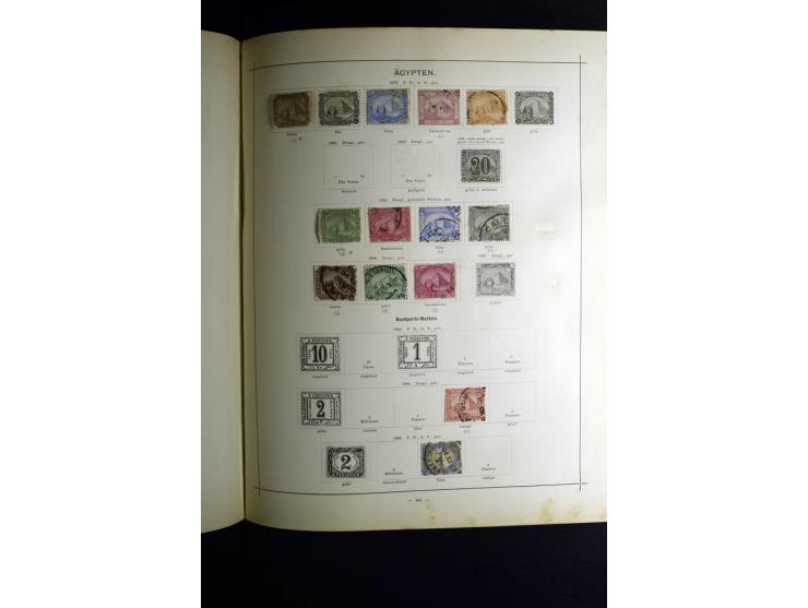 1840/90, ungebrauchte und gestempelte reichhaltige Sammlung mit vielen guten Werten und Sätzen, besonders bei Europa, aber au