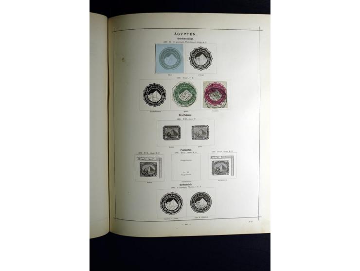1840/90, ungebrauchte und gestempelte reichhaltige Sammlung mit vielen guten Werten und Sätzen, besonders bei Europa, aber au