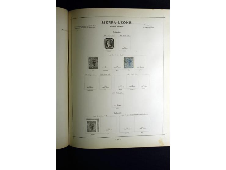 1840/90, ungebrauchte und gestempelte reichhaltige Sammlung mit vielen guten Werten und Sätzen, besonders bei Europa, aber au