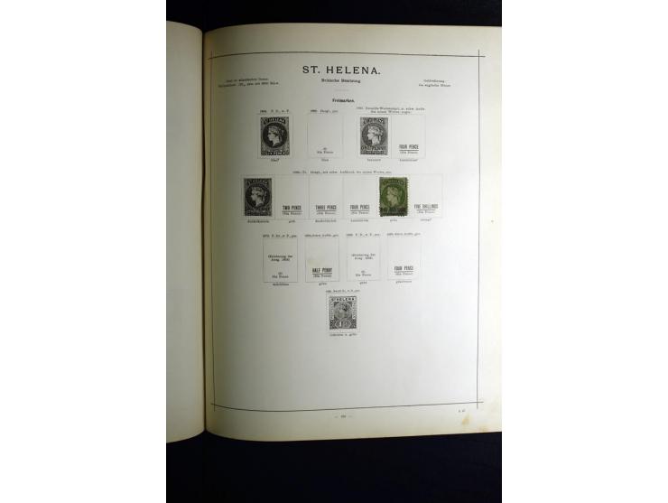 1840/90, ungebrauchte und gestempelte reichhaltige Sammlung mit vielen guten Werten und Sätzen, besonders bei Europa, aber au